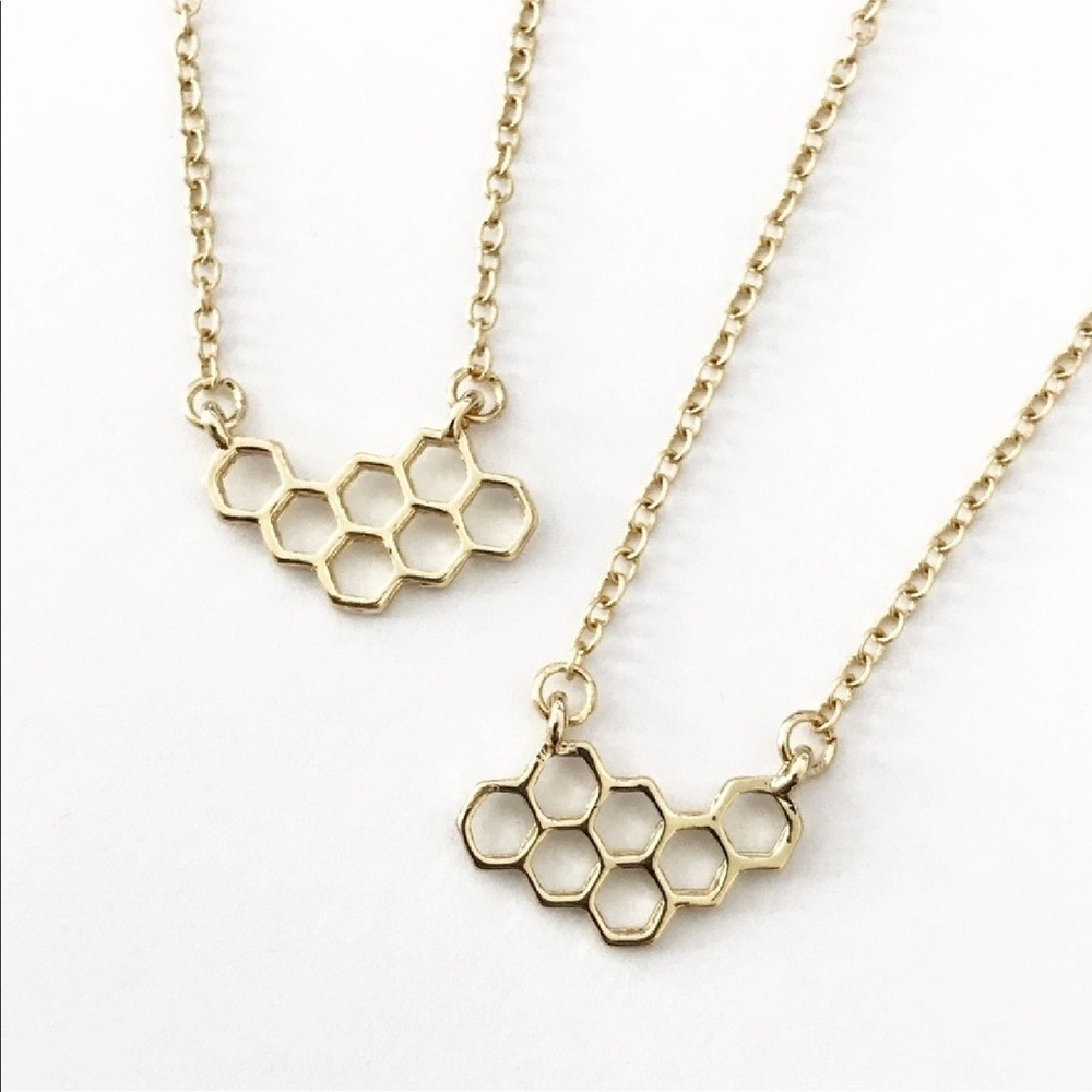 LAST 1! Gold Honeycomb Necklace